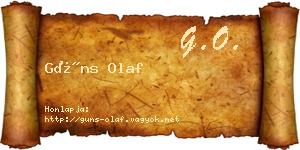 Güns Olaf névjegykártya